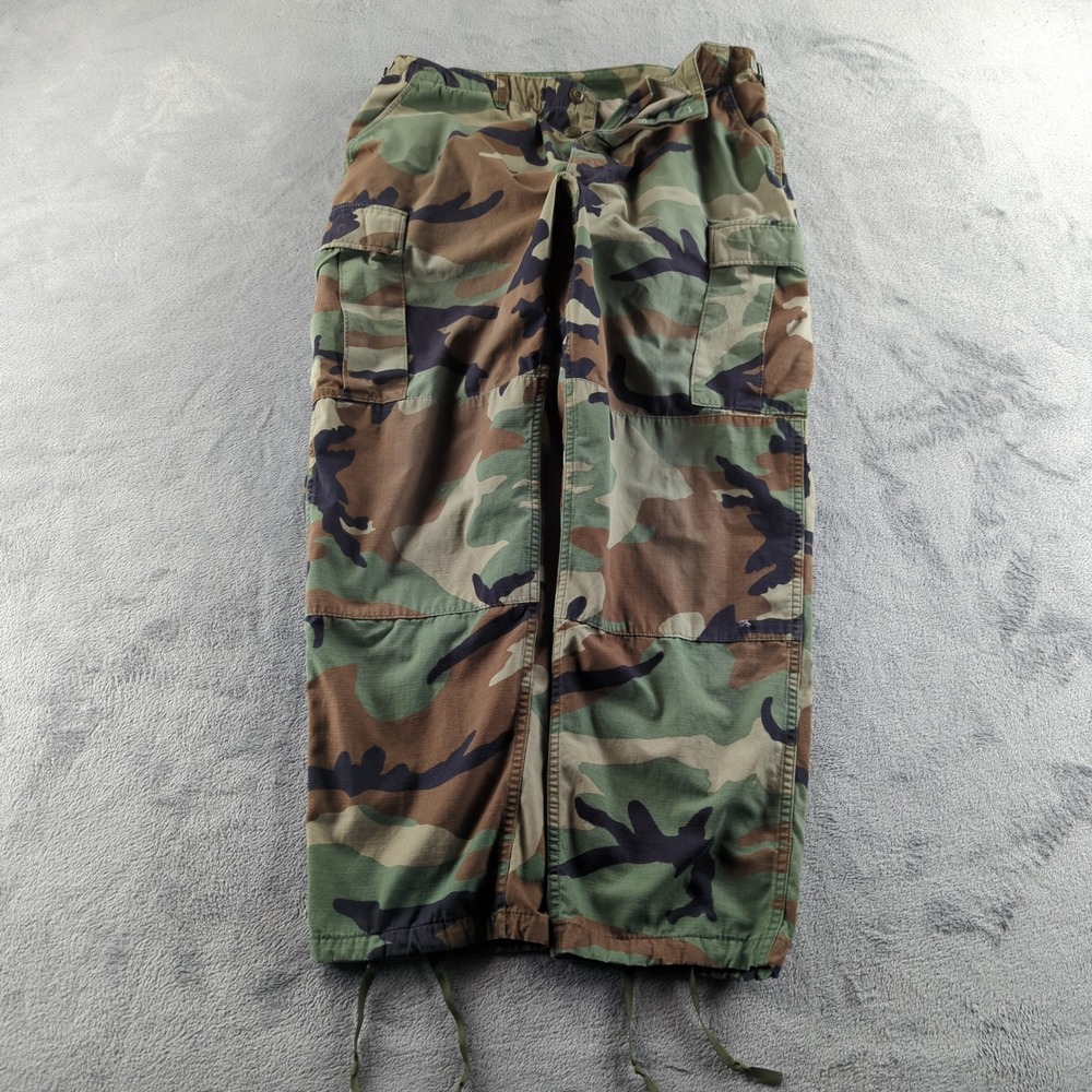 Vintage 90s US Military Pants Mens Large Regular Woodland Camo BDU Combat Cargo